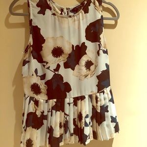 Pleated, Floral Shell Tank (6)